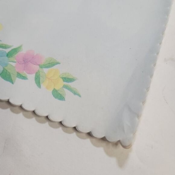 Vintage Pastel.Floral Ruffle Edge Stationary - Picture 2 of 8